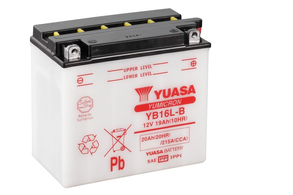 Batteria auto YUASA Moto YB16L B CCA PIOMBO 12V 19Ah 215A